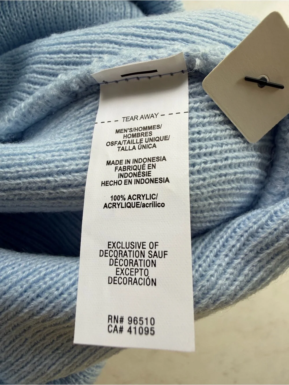 Under Armour Light Blue Cuffed Beanie with Logo Patch NWT
